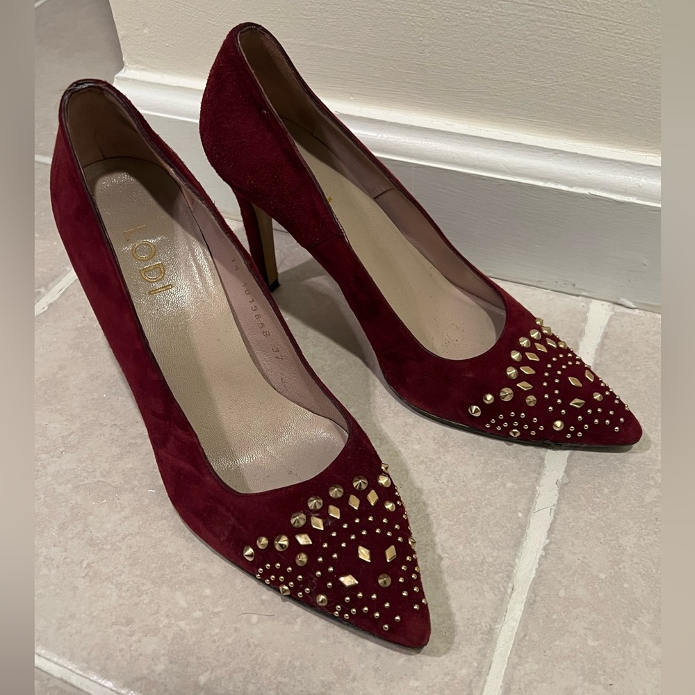 Red Suede Heels